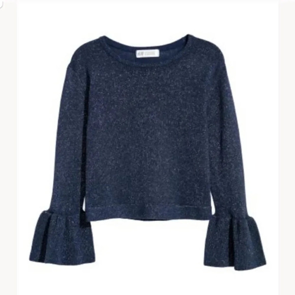 Girls Sparkling Blue H&M Pullover - Picture 1 of 9